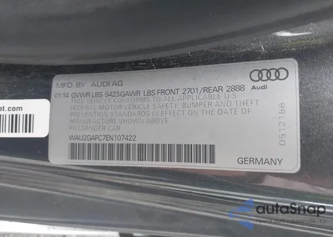 2014 Audi A7 3.0T Premium Plus z USA, uszkodzony, nr VIN WAU2GAFC7EN107422